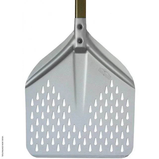 Professional perforated aluminum pizza peel VULCANO