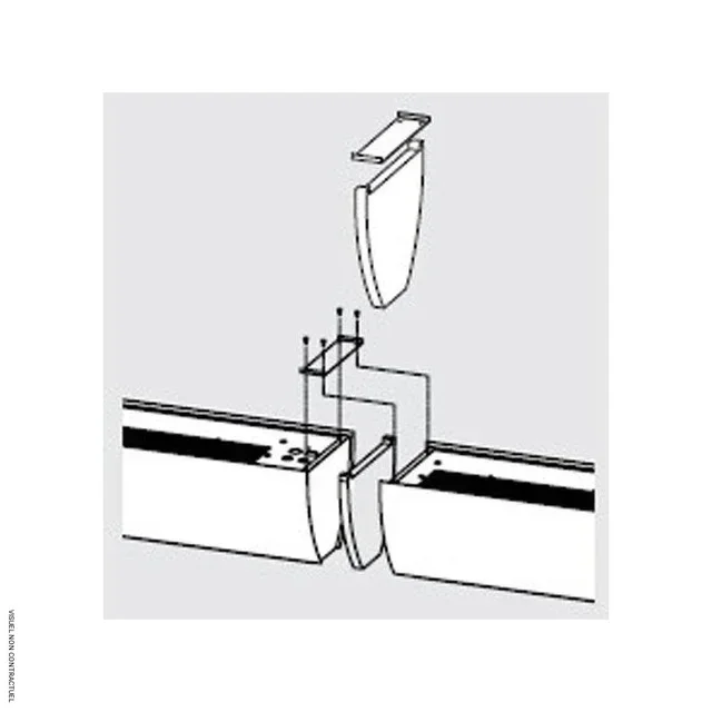 Piastra di collegamento Frico per tende d'aria - Installazione completa