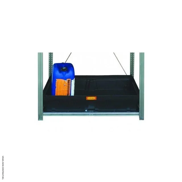 Plateau rétention 60L CEMO PLAT - Stockage huiles produits chimiques sans caillebotis