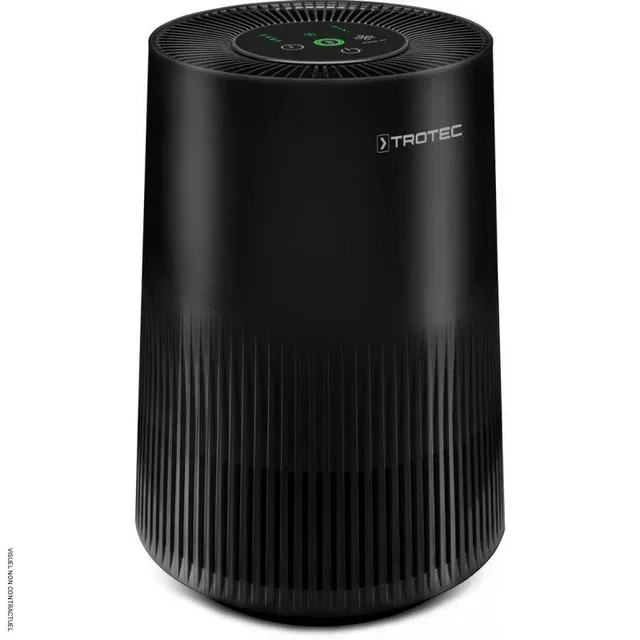Purificateur d'air HEPA Trotec AirgoClean 11 E - 38 m³, design cylindrique noir mat, filtration 3-en-1 99,97%
