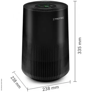 Purificateur d'air HEPA Trotec AirgoClean 11 E - 38 m³, design cylindrique noir mat, filtration 3-en-1 99,97%