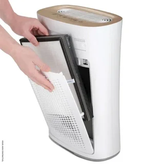 Purificateur air HEPA AirgoClean 110 E TROTEC design blanc doré 25m²