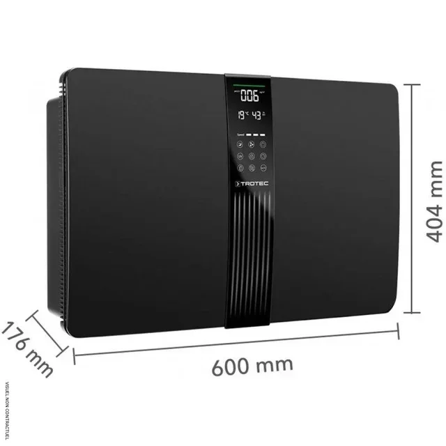Purificateur AirgoClean 145 E noir Trotec HEPA UV ioniseur 330 m³/h