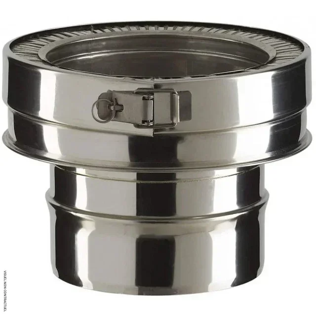 Raccord inox 180mm simple/double paroi SOVELOR