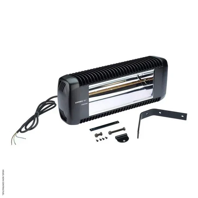 Aquecedor Elétrico Infravermelho VARMA 550/20NR 2000W Preto IPX5 Montagem na Parede com Controle Remoto