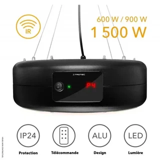 Hängende Infrarotheizung 1500W LED TROTEC IR 1550 SC Terrasse Außenheizung