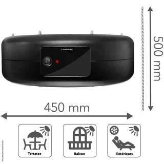 Hängende Infrarotheizung 1500W LED TROTEC IR 1550 SC Terrasse Außenheizung