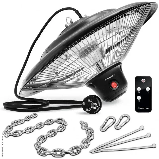 Radiant infrarouge suspendu TROTEC IR 1500 SC 1500W terrasse extérieur