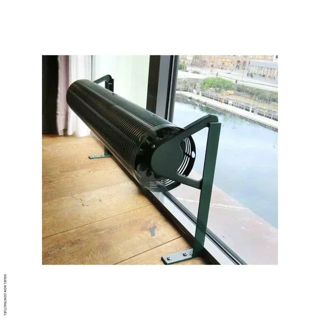 Aquecedor Elétrico Frico 575W Verde Vintage Aletas Robusto IP44