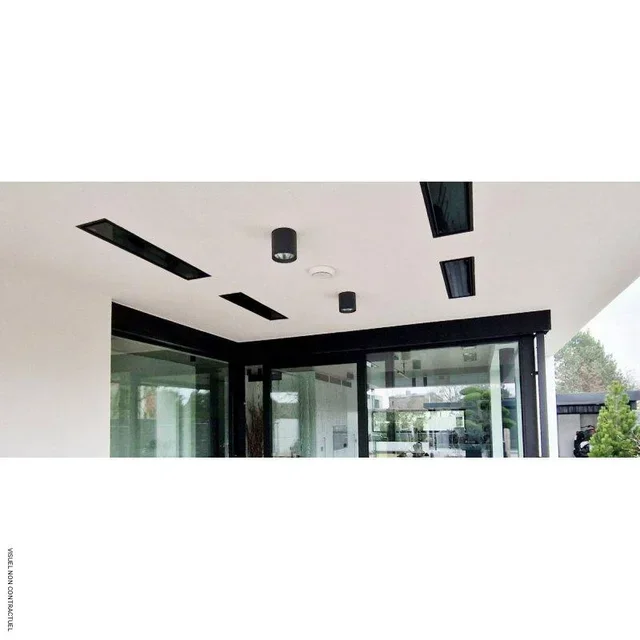 Outdoor-Infrarotheizung 1500W schwarzes Glas FRICO IHRGD15BS65 Terrassenheizung Fernbedienung