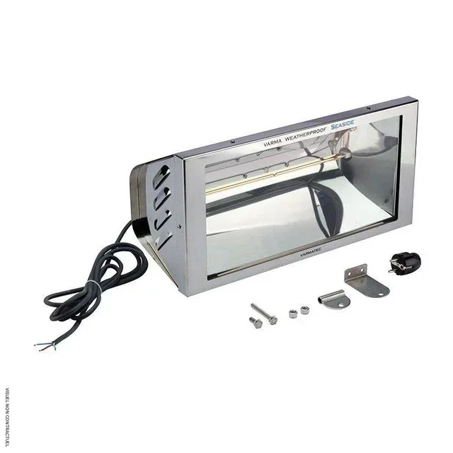 Aquecedor infravermelho aço inoxidável 2000W VARMA WR2000 - Aquecimento elétrico exterior IP23