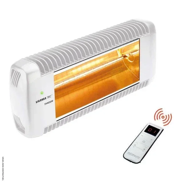 Aquecedor Infravermelho de Parede 2000W IPX5 VARMA TANDEM RADIO - Star Progetti