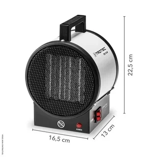 Calentador cerámico Trotec TDS 10 M 2kW - Calefactor eléctrico axial silencioso