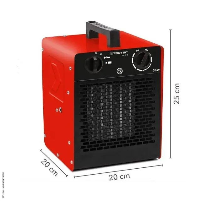 Radiateur soufflant céramique 3kW Trotec TDS 20 C - Chauffage professionnel mobile