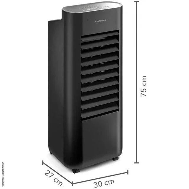 Rafraîchisseur d'air 3 en 1 PAE 22 TROTEC 24 m² noir design télécommande