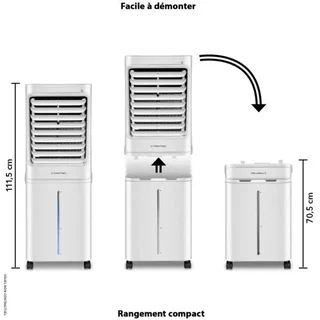 Rafraîchisseur d'air évaporatif PAE 81 Trotec 80m² 1000m³/h blanc