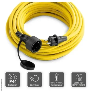 20m Extension Cord H07RN-F 2.5mm² 16A IP44 Trotec Construction Site
