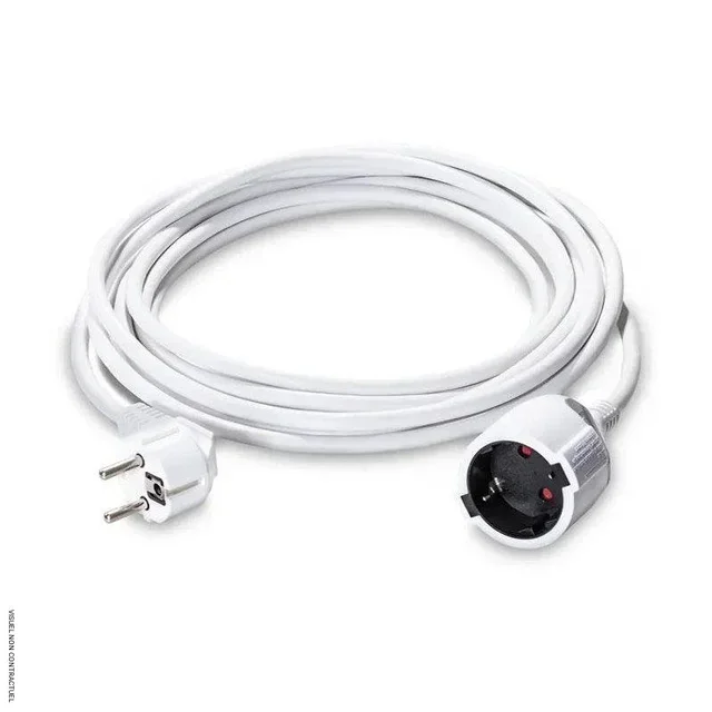 Rallonge électrique 5m 230V 16A Trotec blanche avec sécurité enfant