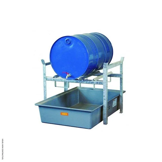 Rayonnage CEMO 400 stockage 2 fûts 60L ou 1 fût 220L acier galvanisé