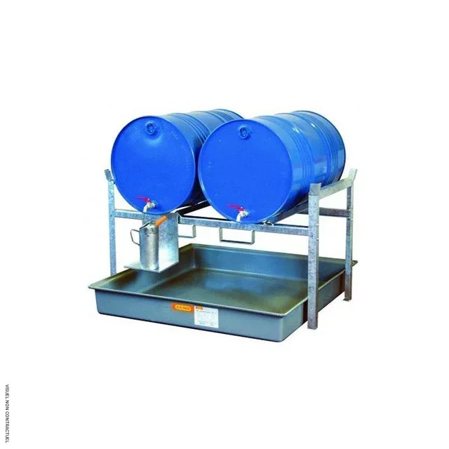 Rayonnage CEMO 800 pour 2 fûts 220L huiles lubrifiants