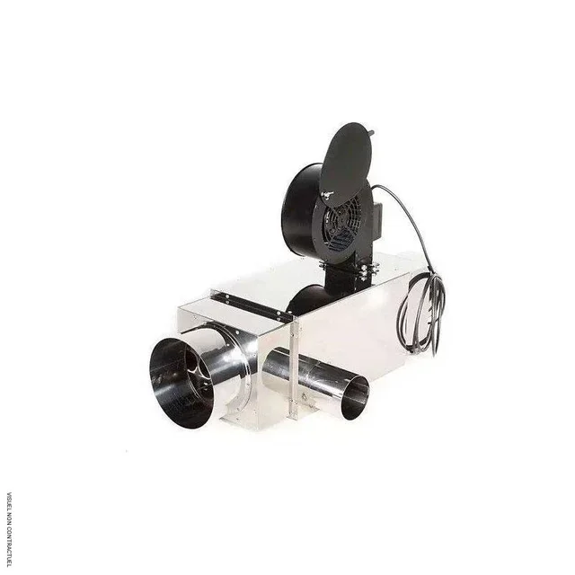 Récupérateur de chaleur 6,5 kW double face pour cheminée 150mm MTM - économiseur fumées