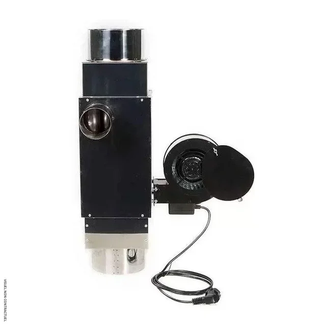 Récupérateur de chaleur 6,5 kW double face pour cheminée 150mm MTM - économiseur fumées