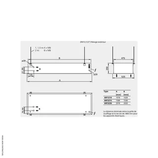 Rideau d'air chaud encastré à eau ARF3215W FRICO - Horizontal