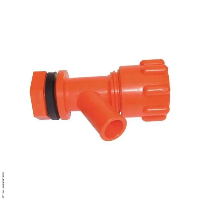 Progressive ball valve CEMO DN20 polypropylene threaded wall passage