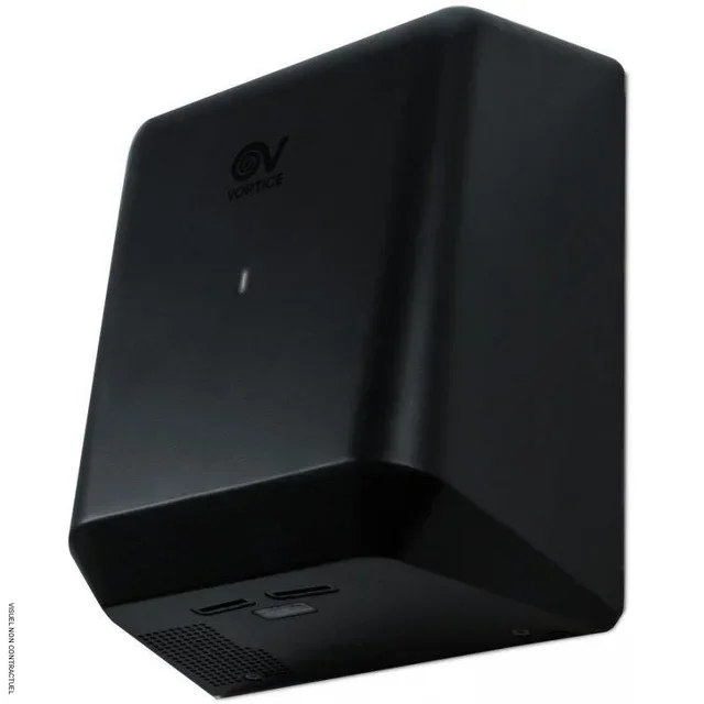 Sèche-mains automatique Eco Dry SMESN Noir Vortice Axelair acier inoxydable HEPA