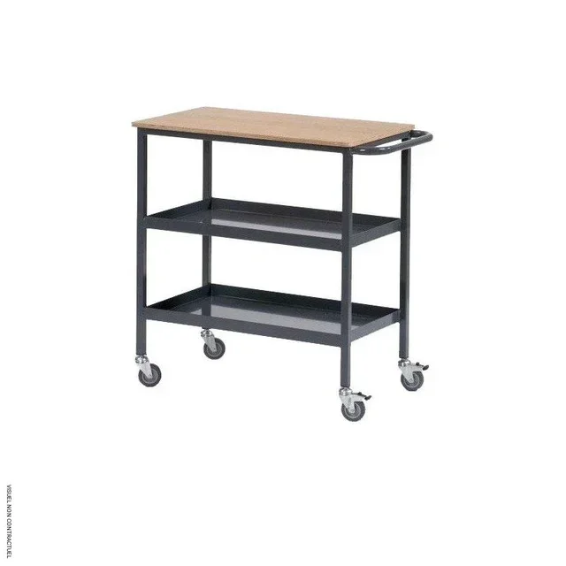 Servante atelier MANUEST 3 plateaux bois tôle 150kg