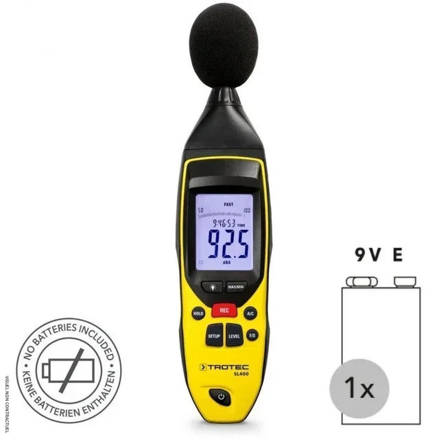 Sonomètre SL 400 Trotec Classe 2 - 32 700 valeurs