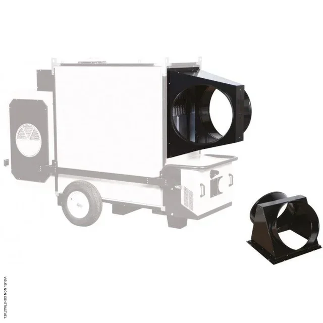 Tête de soufflage double sortie Ø600mm SPLUS ventilation industrielle