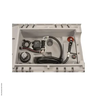 Station de distribution gasoil CUBE 980L Indoor CEMO sans capot - cuve double paroi PE 980 litres avec pompe 230V et pistolet automatique