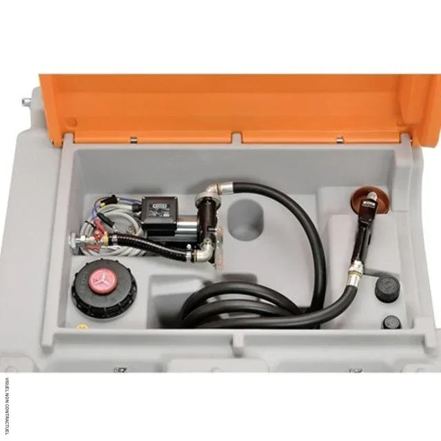 Station ravitaillement gasoil 980L ADR pompe Cematic Duo 24/12V CEMO