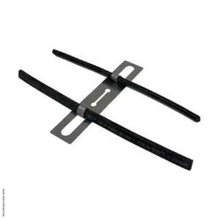 Edelstahl Kabelhalterung 2 Kabel Ø11mm Lochabstand 60mm Heatcom Befestigung