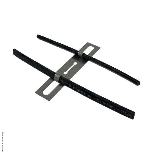 Support fixation 2 câbles Ø11mm entraxe 60mm acier inoxydable Heatcom