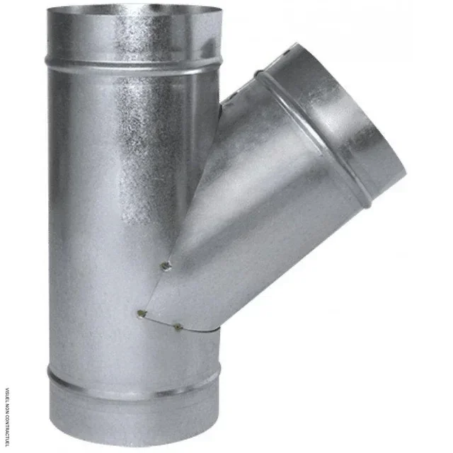 Té 45° Ø710mm galvanisé 3 côtés égaux SOVELOR-DANTHERM - Raccord ventilation