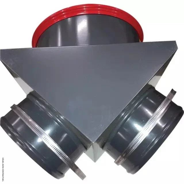 Tête distribution 2x200mm ITA35 + colliers Thermobile