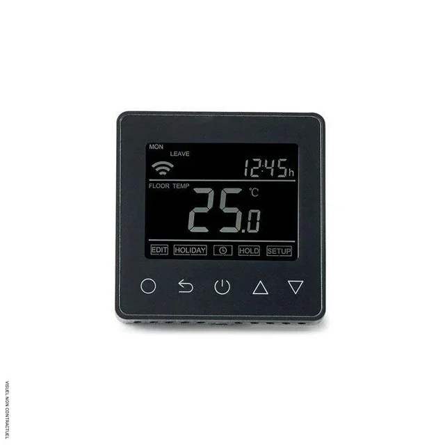 Thermostat WiFi HC90 Noir Programmable - Contrôle Chauffage Connecté Heatcom