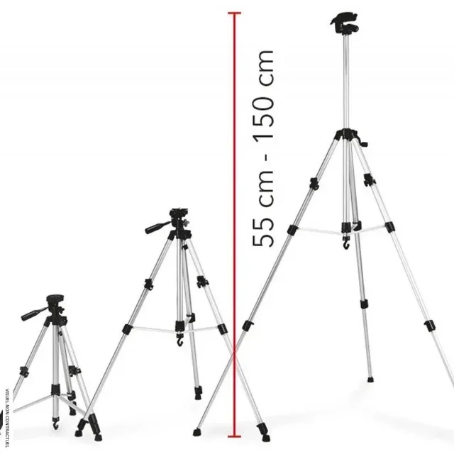 Trépied Trotec 150cm tête 3D sphérique stabilisé