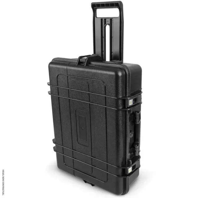 Trolley de transport professionnel VSP Trotec avec mousse pré-découpée et roulettes renforcées