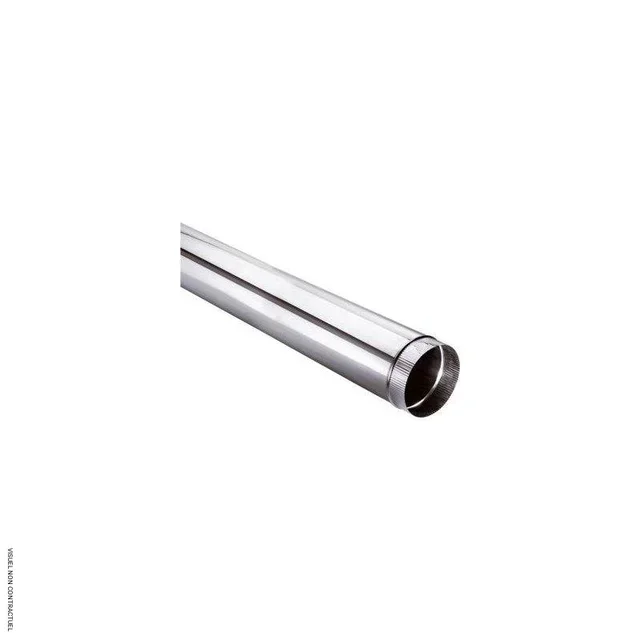 Tube aluminium Ø200mm 1m simple paroi gaz SOVELOR-DANTHERM