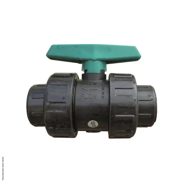 PP DN50 Threaded Gas Ball Valve CEMO - Industrial Chemical Tap