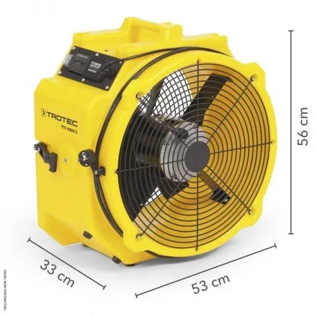 Ventilateur axial TTV 4500 S Trotec 5000 m³/h 2 vitesses professionnel