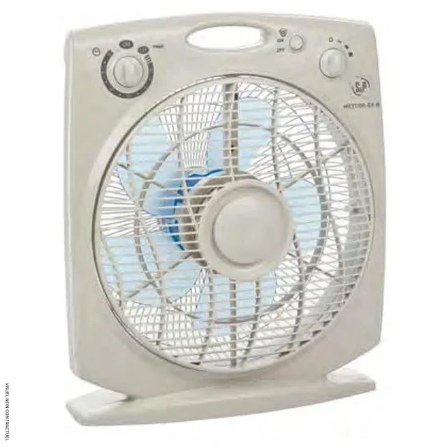 Ventilateur box fan silencieux Meteor ES N UNELVENT avec rotation 360° et timer 180 min