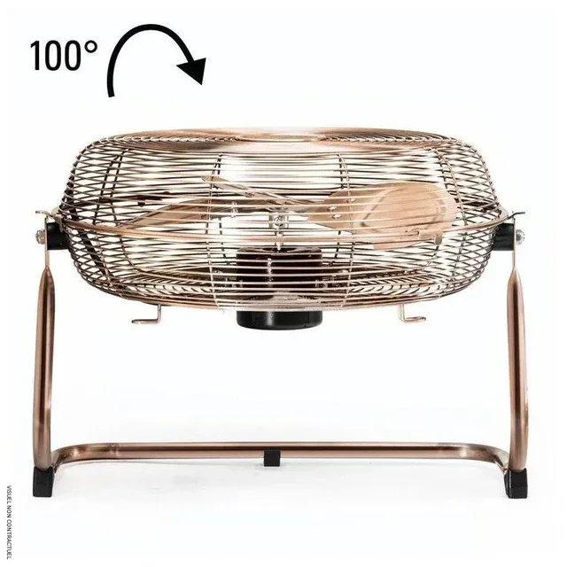 Ventilateur brasseur d'air Trotec TVM 13 35 cm 3 vitesses métal cuivré