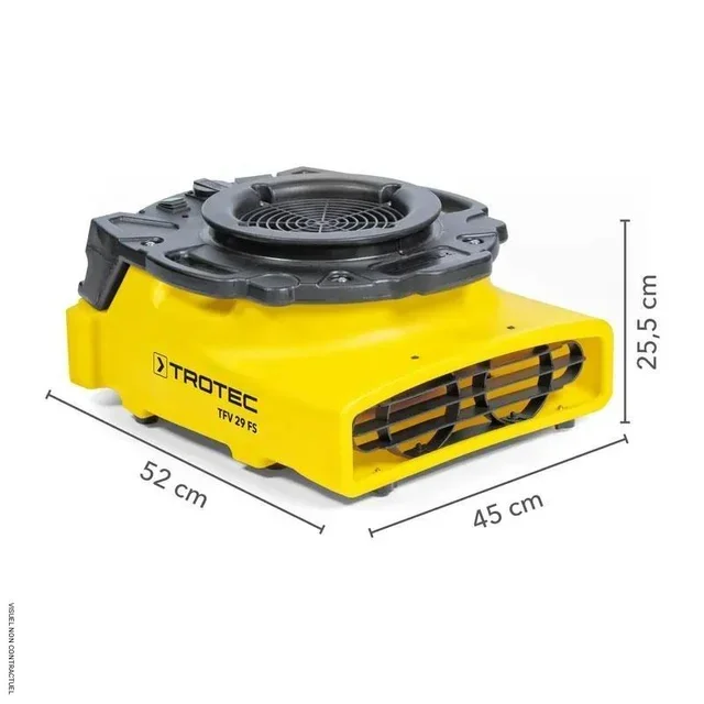 Ventilateur centrifuge Trotec TFV 29 FS compact 4 positions chantier séchage