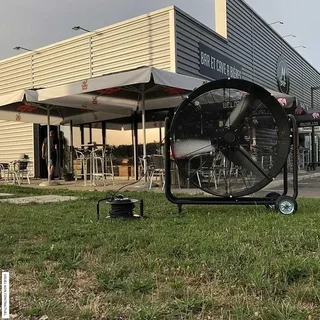 Ventilateur industriel chantier SPLUS VR 70.1 7860m³/h orientable sur roulettes