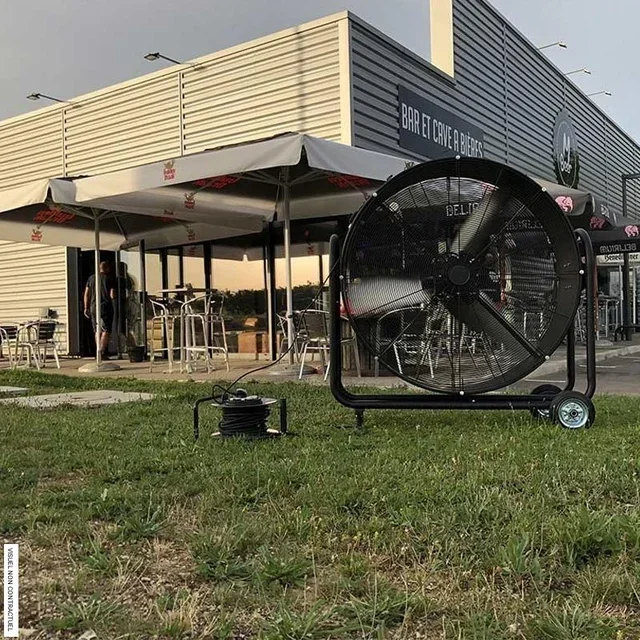 Ventilateur industriel chantier SPLUS VR 70.1 7860m³/h orientable sur roulettes