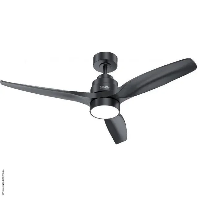 Ventilateur plafond LED LUMIN'AIR VPAN090 AXELAIR bois Paulownia réversible 6 vitesses